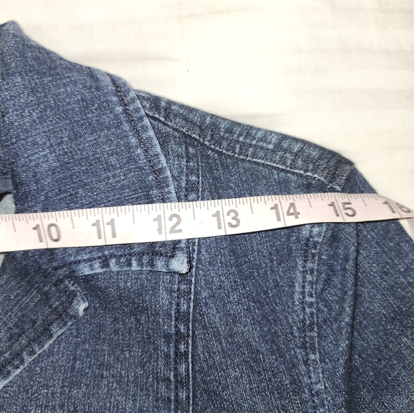 Lauren Jeans Co. Ralph Lauren dark wash denim blazer jacket - Picture 6 of 10